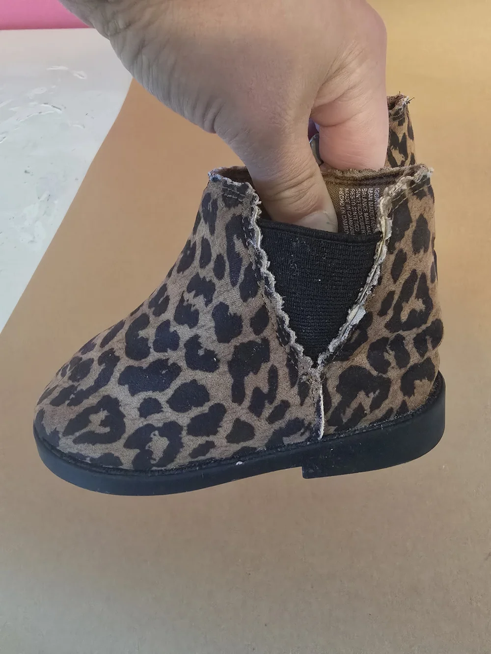 Garanimals Leopard Print Toddler Ankle Boots - Brown/Black